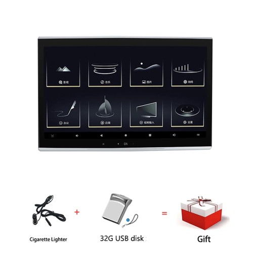 Zagłówek telewizora samochodowego z systemem Android 12.0 i monitorem 4K 13,3 cala dla Audi Q7 WIFI BT