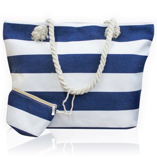 Torba Plażowa Zapinana Miejska Shopper Torebka