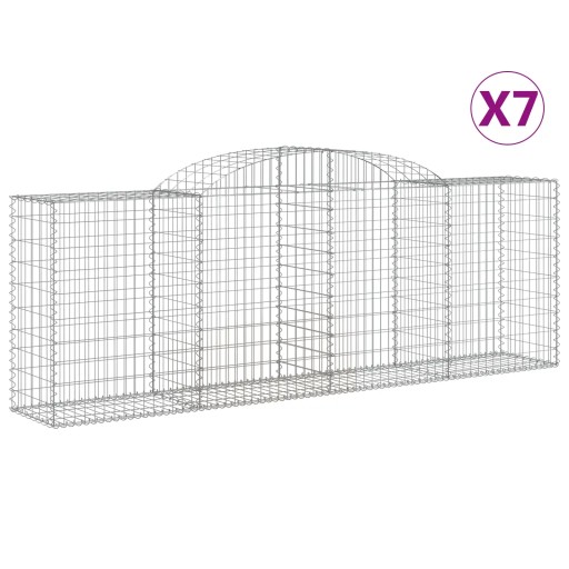 Gabion ogrodowy 300x50x100cm srebrny