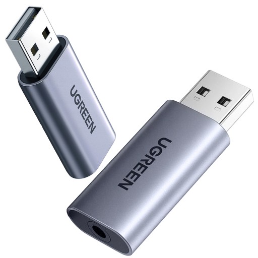UGREEN ADAPTER AUDIO AUX PRZEJŚCIÓWKA Z USB-A 2.0 DO MINIJACK 3,5MM