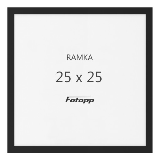 Kwadratowa Ramka na zdjęcia CZARNA 25x25 kwadrat