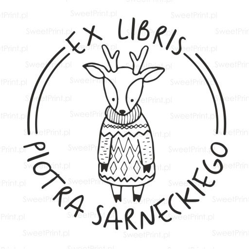 Personalizowany stempel Ex Libris JELONEK