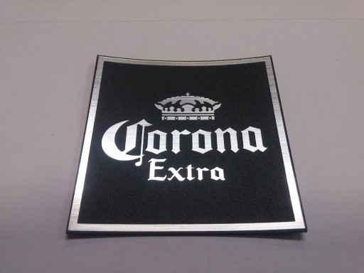 CORONA naklejka emblemat logo 60x60 mm*SREBRNA