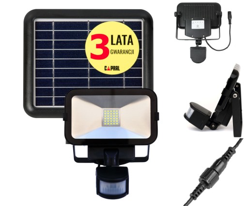 Lampa Solarna z Czujnikiem Ruchu Zimowa Mocna Aluminiowy Halogen Szkło !
