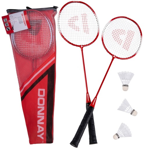 ZESTAW DO BADMINTONA DONNAY PALETKI LOTKI ETUI 6w1