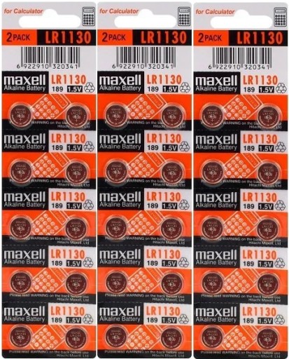 30x BATERIA MAXELL LR1130 L1131 AG10 LR54 G10 LR 1130