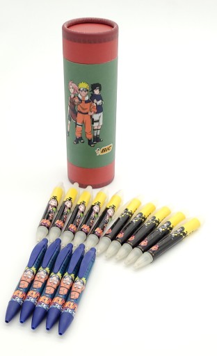 NARUTO 15 szt. długopisów automatycznych BIC