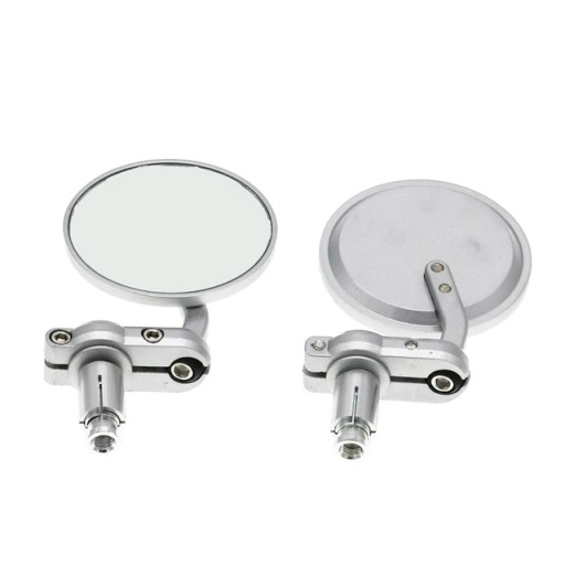 SilverMoFlyeer 1 para uniwersalne lusterko motocyklowe aluminium czarny 22m