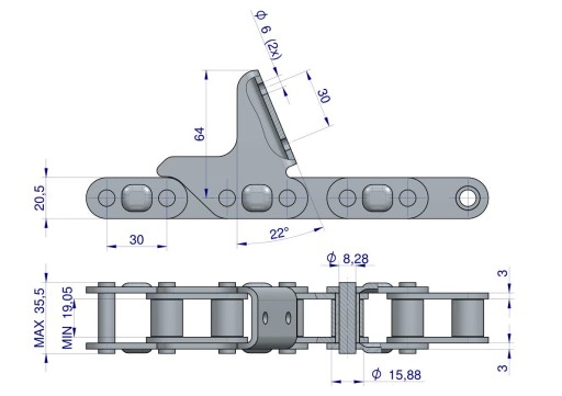 Łańcuch do kukurydzy CA627x76A Geringhoff WARYŃSKI