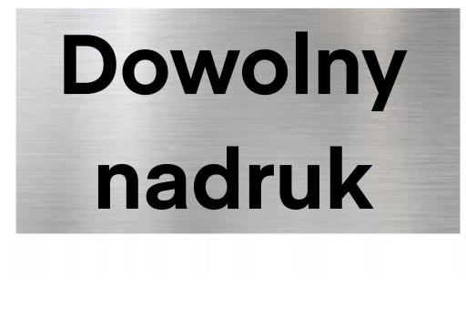 Tabliczka aluminiowa z dowolnym nadrukiem 15x5 cm