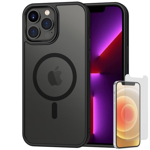 MATOWE ETUI CASE MAGSAFE DO IPHONE 12 PRO MAX KOLORY + SZKŁO HARTOWANE
