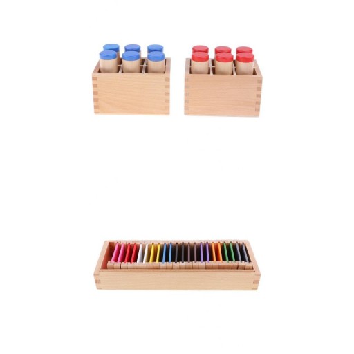 Montessori Material Sound Toy Learn Color Box Kids