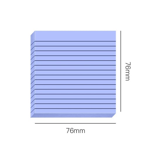 30/50 Sheets Gradient Transparent Sticky Notes Waterproof Horizontal Line I