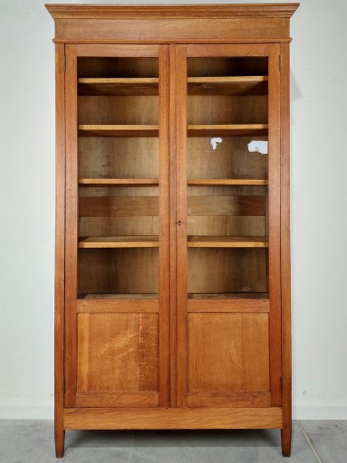 STYLOWA RUSTYKALNA BIBLIOTEKA DWUDRZWIOWA DĄB VINTAGE UNIKAT