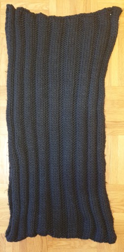 KOMIN/SZAL NA SZYJĘ * GRUBY ŚCIEG * CZARNY * 72 cm