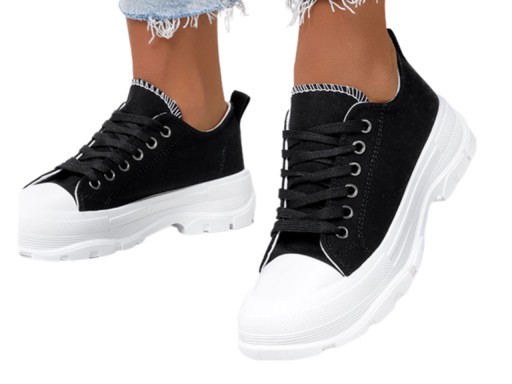 TRAMPKI DAMSKIE TENISÓWKI BUTY SPORTOWE PLATFORMA