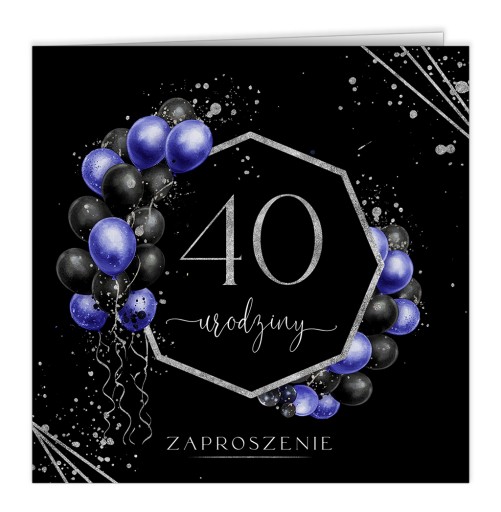Zaproszenia na 40 Urodziny Koperta C12