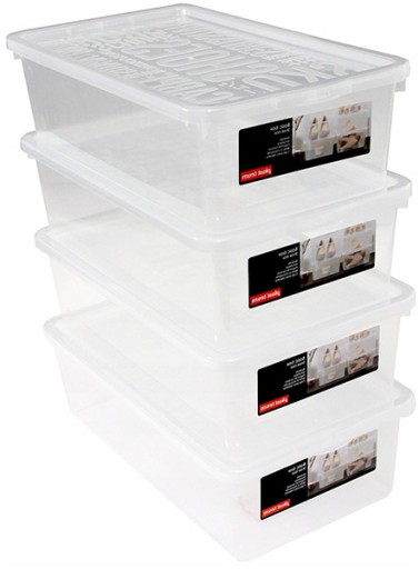 4x PUDEŁKO POJEMNIK ORGANIZER NA BUTY MĘSKIE 9,5l