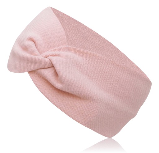 szeroka BAWEŁNIANA OPASKA PRZEPLATANA damska gładka TURBAN
