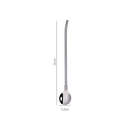 Reusable Multicolor Tea Scoop Stirring Drinking Spoon Stainless Steel