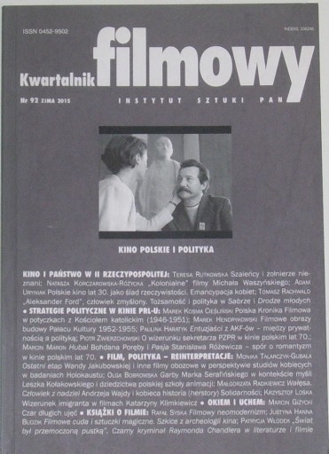 Kwartalnik filmowy nr. 92 / 2015- Kino polskie i polityka