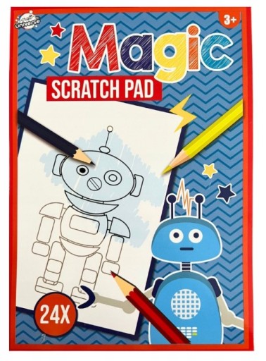 Magic Scratch Pad MAGICZNY BLOK ZDRAPKA 24 STR - ZWIERZĘTA FARMA