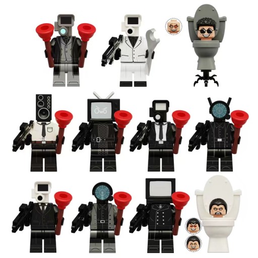 MINIFIGURKI SKIBIDI TOILET KLOCKI FIGURKI AKCESORIA