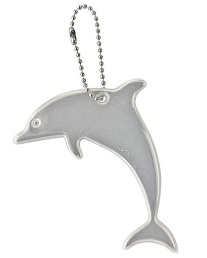 ODBLASKOWA ZAWIESZKA BRELOK ŚWIECĄCY ODBLASK DELFIN DO TORBY PLECAKA