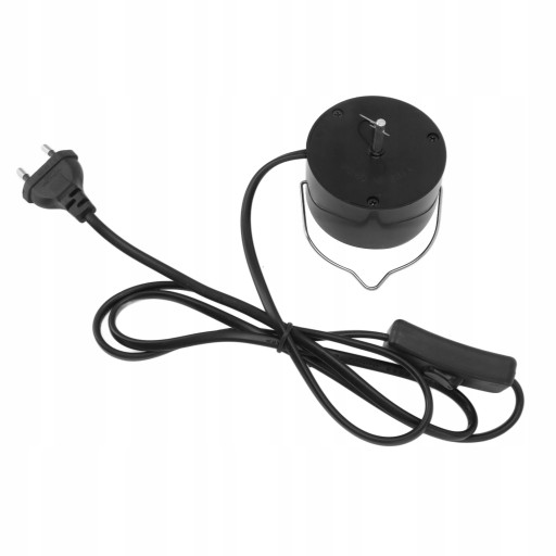 Mikrosilnik obrotowy z dzwonkiem wietrznym typu plug-in CZARNY