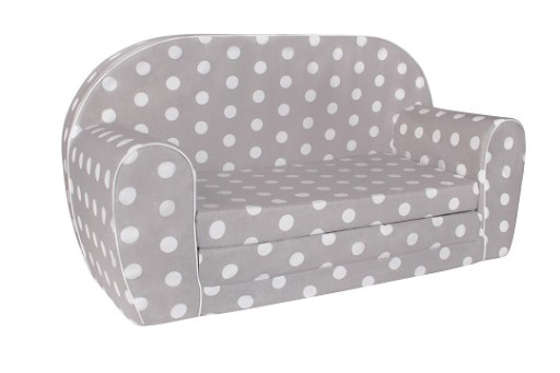MINI SOFA dla dziecka rozkładana z pianki siwa gr
