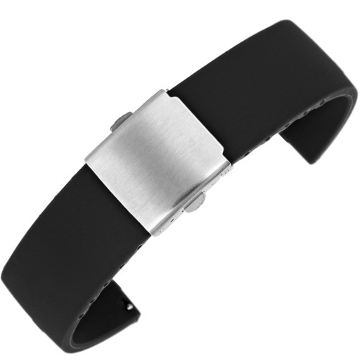 Pasek do zegarka silikonowy opaska smartwatch typ Diver 24mm czarny