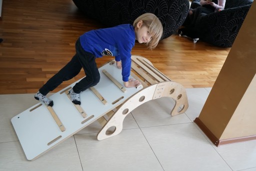 Bujak Drewniany Montessori ze zjeżdżalnią duży XL Składany Lakierowany PL