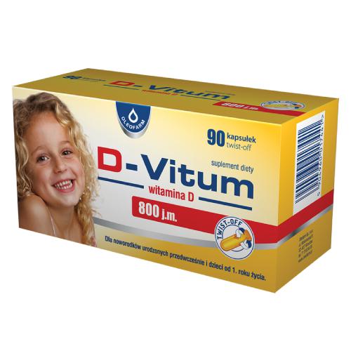D-Vitum 800 j.m witamina D dla dzieci 90 kapsułek