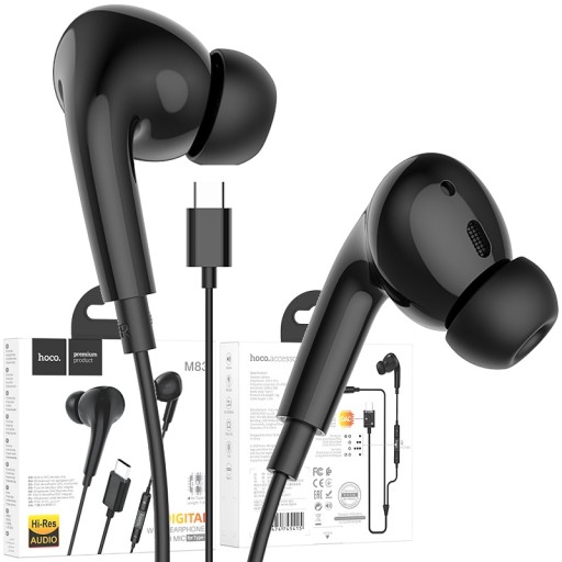 SŁUCHAWKI TYP TYPU C USB-C do Samsung Huawei Motorola Realme Sony Xiaomi
