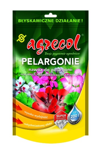 Nawóz do Pelargonii kryształki do rozpuszczania w wodzie Agrecol 200 g