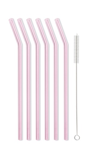 Słomki szklane rurki Vialli Design 23cm (6szt.)