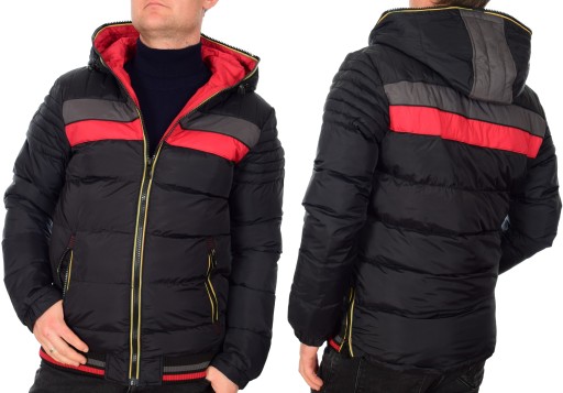 KURTKA ZIMOWA MĘSKA AH55160C OCIEPLONA PUCHOWA 3XL