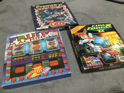 ATARI ST - 3 x gry - Strider II-Fire Forgget II+ Fruit Machine -1990