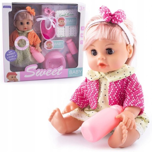 LALKA BOBAS BABY LALECZKA Z WŁOSAMI MÓWI SIKA