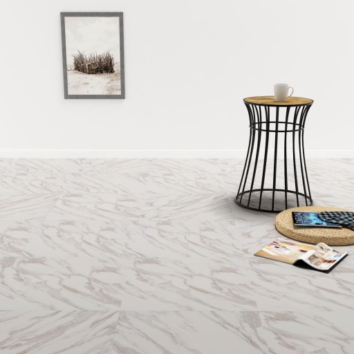 SAMOPRZYLEPNE PANELE PODŁOGOWE PVC 511M² BIAŁY MAR