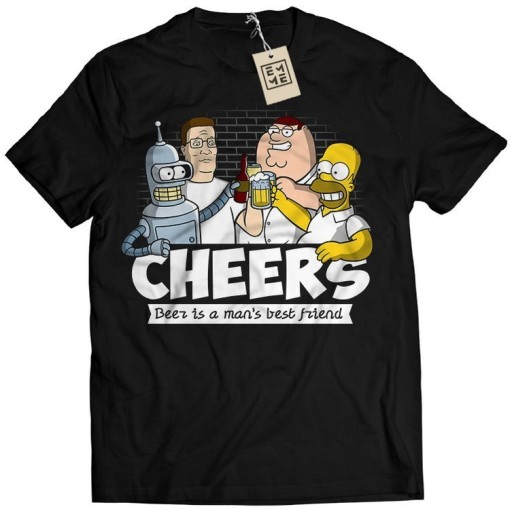KOSZULKA MĘSKA SIMPSON PIWO BEER S