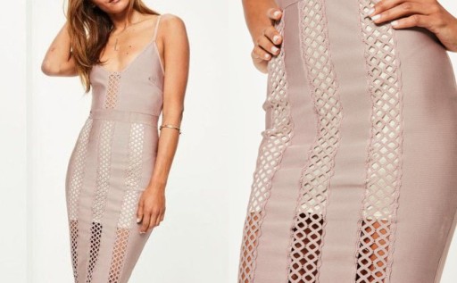 MISSGUIDED SUKIENKA RÓŻOWA BANDAŻOWA 38 MG05