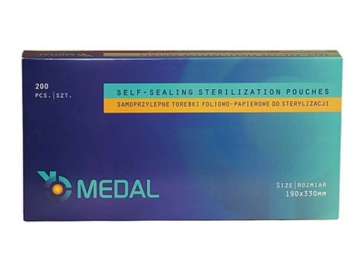 Samoprzylepne torebki do sterylizacji 190mm x 330mm
