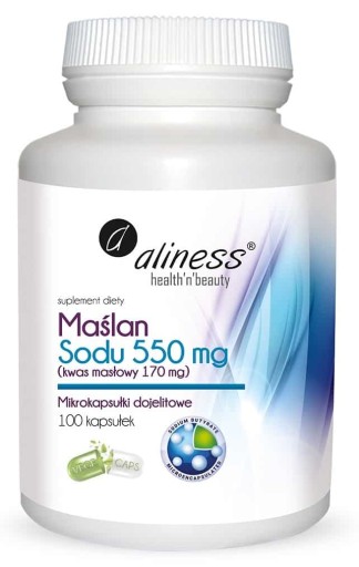 ALINESS Maślan Sodu (Kwas Masłowy) 100 Kaps Wege