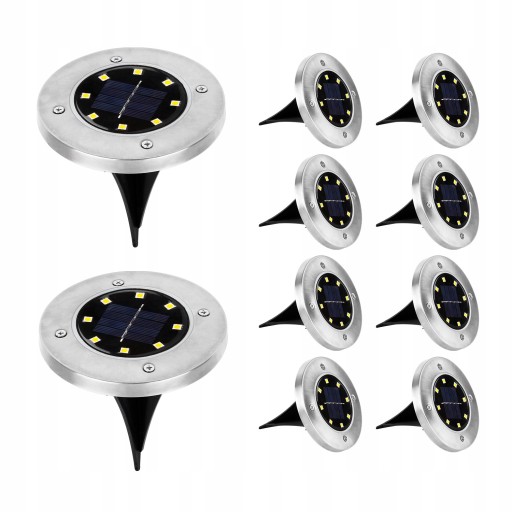 Lampa solarna wbijana Jumi srebrny 13 cm 12 szt.
