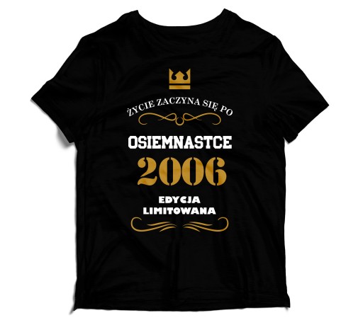 Koszulka t-shirt na 18 30 40 50 60 70 Urodziny Imieniny PREZENT MĘSKA M