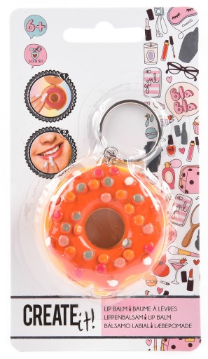 Create It! BŁYSZCZYK BALSAM DO UST Donut Brelok
