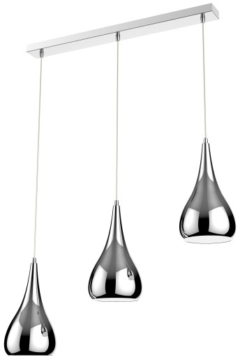 LAMPA WISZĄCA SUFITOWA KROPLE ŁEZKI CHROM LED