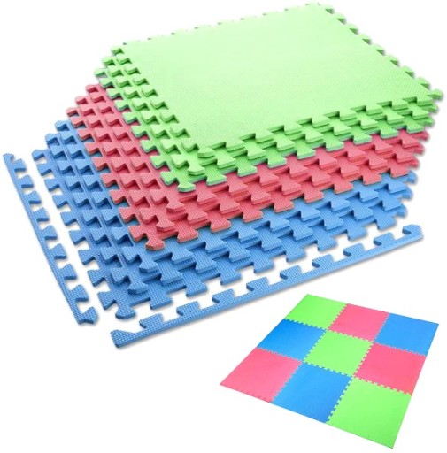 Mata puzzle pod sprzęt do ćwiczeń na siłownie PIANKOWA ANTYPOŚLIZGOWA