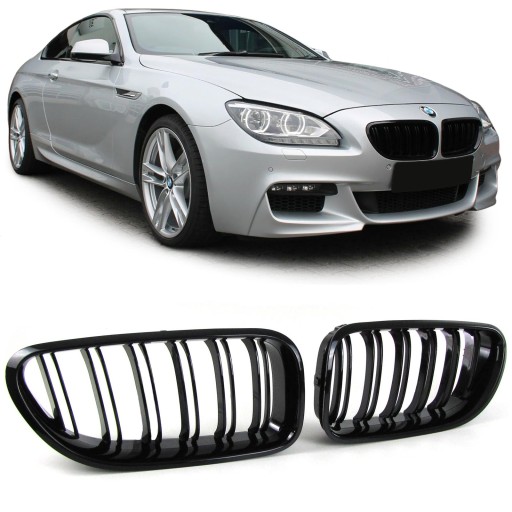 GRILL NERKI ATRAPA BMW F06 F12 F13 CZARNY POŁYSK